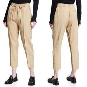 ATM ANTHONY THOMAS MELILLO Micro Twill Pull On Cropped Pants XS in Tan NEW